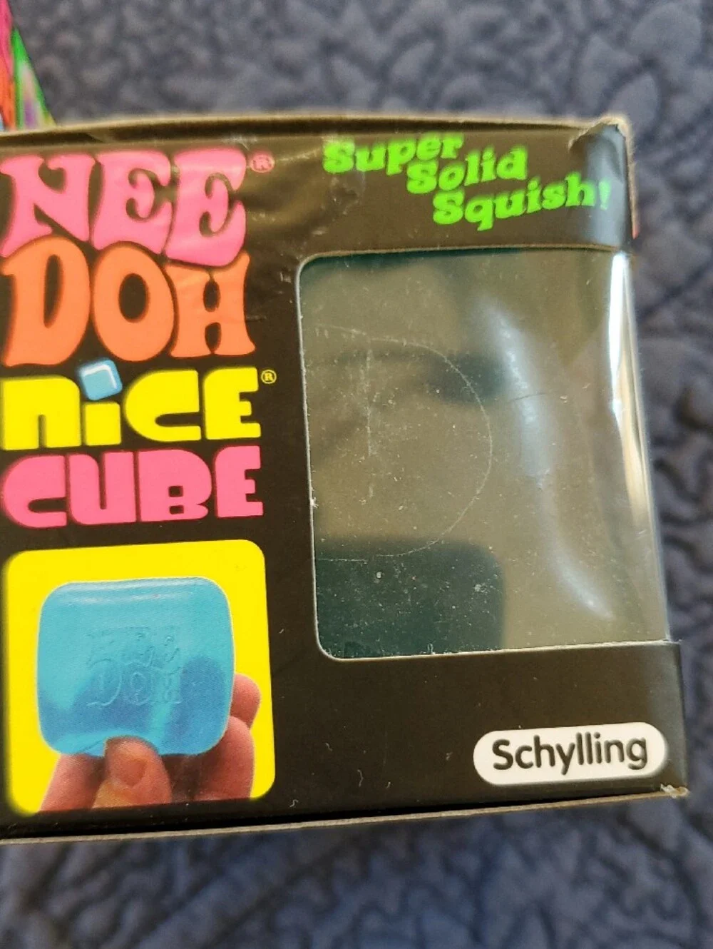 Nice Cube Super Solid Squish! Toy - Blue Nee Doh Needoh Stress Ball